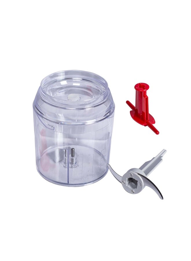 توسكانا يو مفرمة طعام كهربائية متعددة الاستخدامات 400 واط بشفرات حادة من الستانلس ستيل، فرامة خضار بوعاء شفاف بسعة 0.5 لتر و شفرات قابلة للإزالة مثالية لفرم الثوم و البصل و اللحم - Image 3